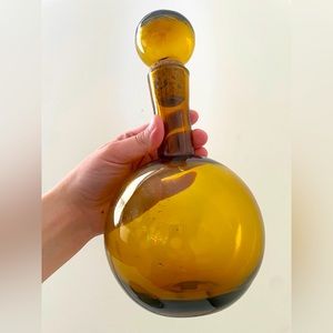 Amber Glass Decanter Genie Bottle